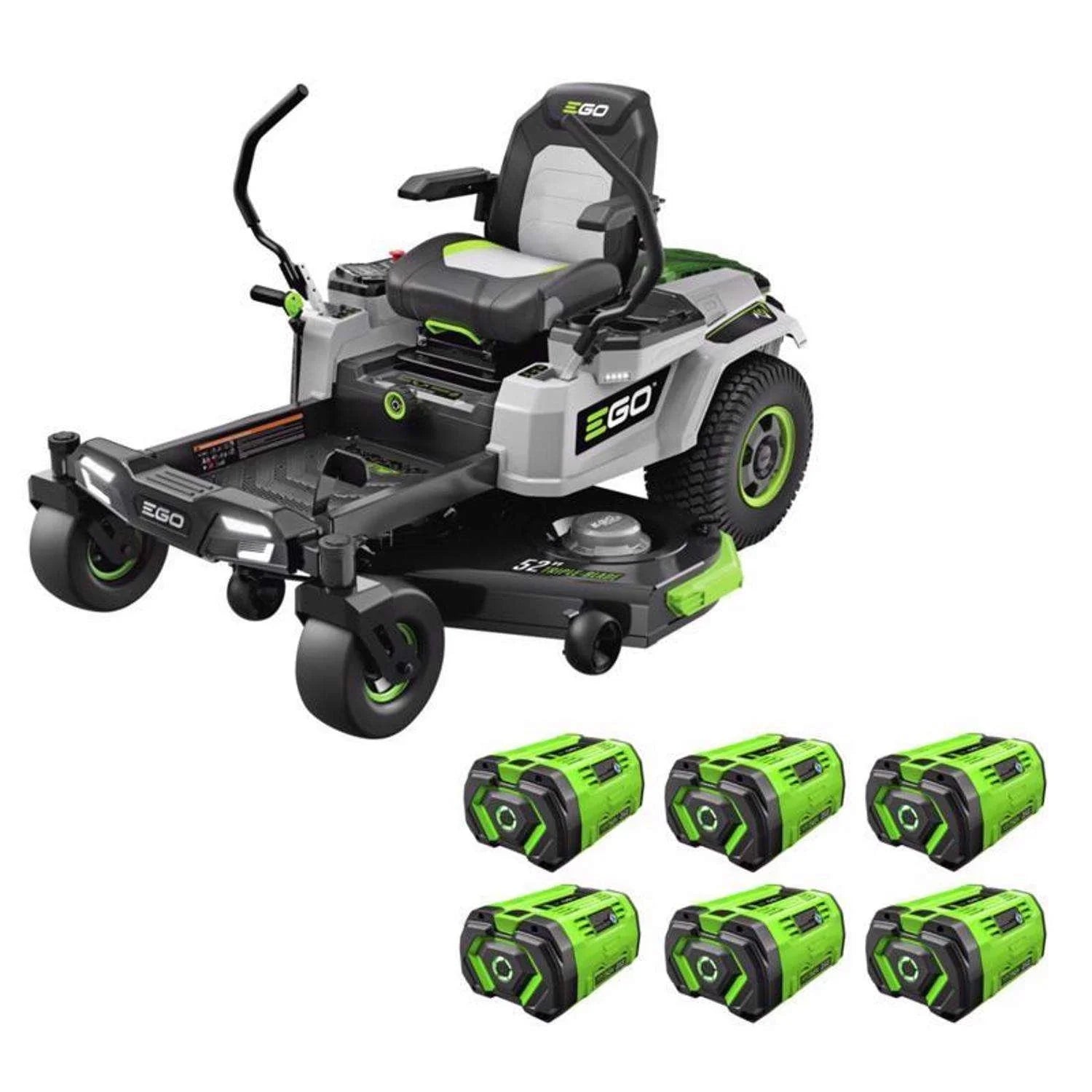 EGO Power+ Z6 ZT5207L 52 in. 56 V Battery Zero Turn Ridings Mower Kits (Battery &amp; Charger) W/ SIX 12.0 AH BATTERIES
