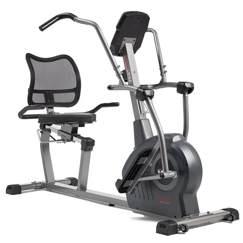 Sunny Health &amp; Fitness Comfy Recumbent Cross Trainer Recumbent Elliptical Bikes.