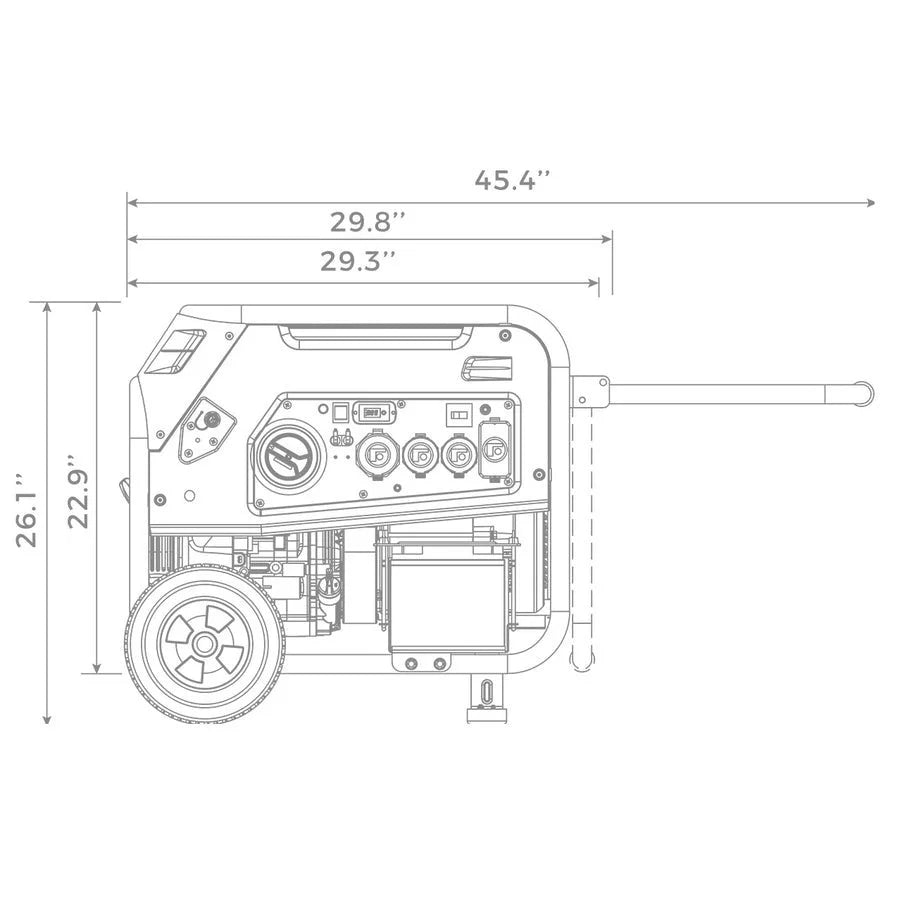 Generator 8000W/ 10,000W Tri Fuel Electric Start 120V/240V with Wheel Kits,