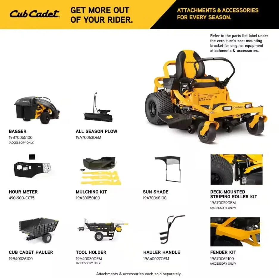 Cub Cadet Ultima ZT1 50″ Zero-Turn Riding Lawn Mower – Power, Precision &amp; Comforts.
