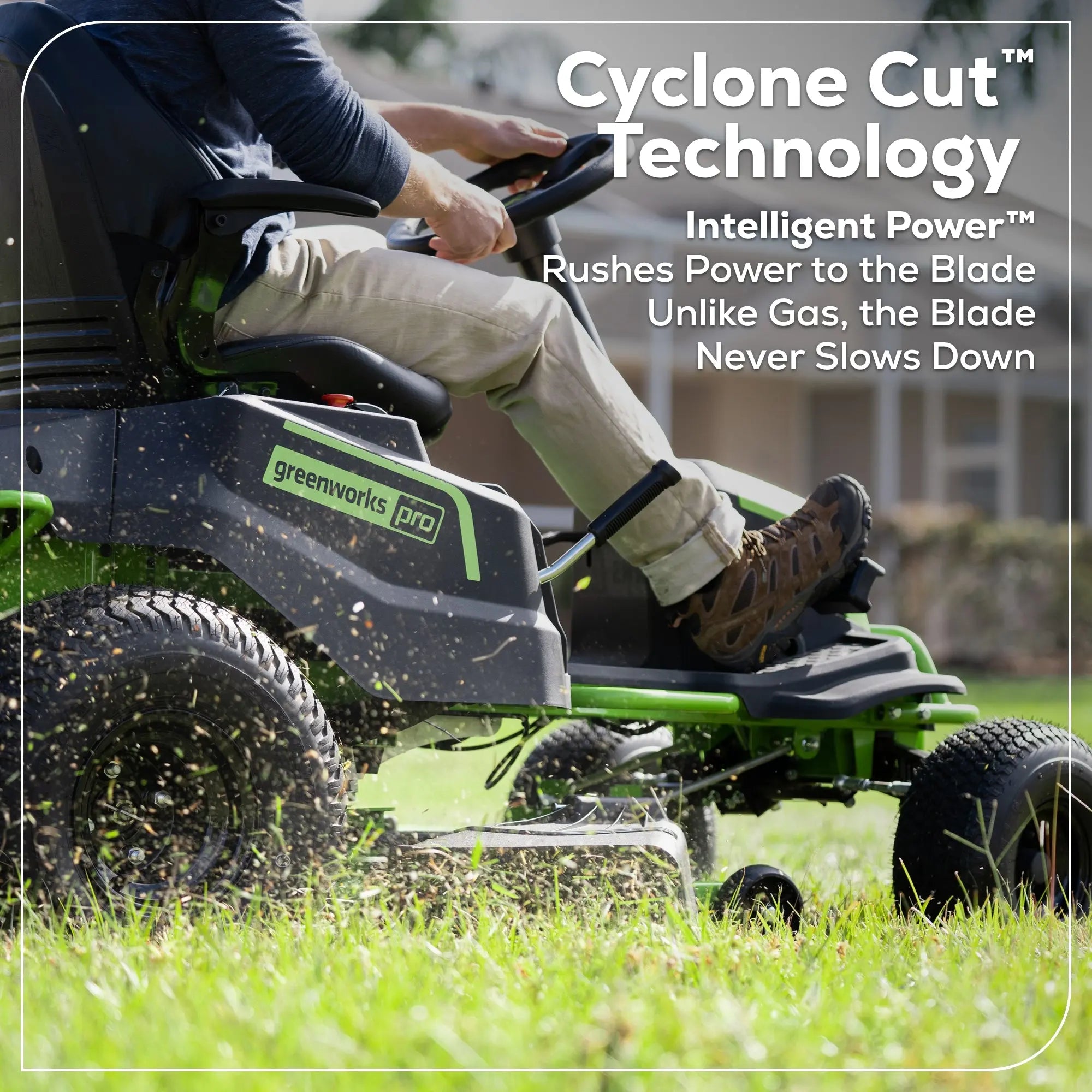 Greenworks 60V 42″ Cordless Battery CrossoverT Riding Lawn Mowers.