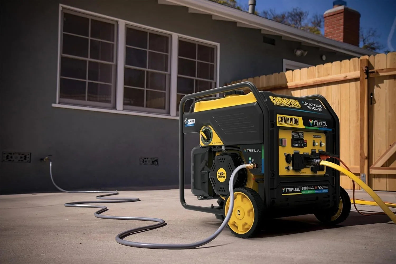 Champion 201176 9000W Tri-Fuel Open Frame Inverter Generators.