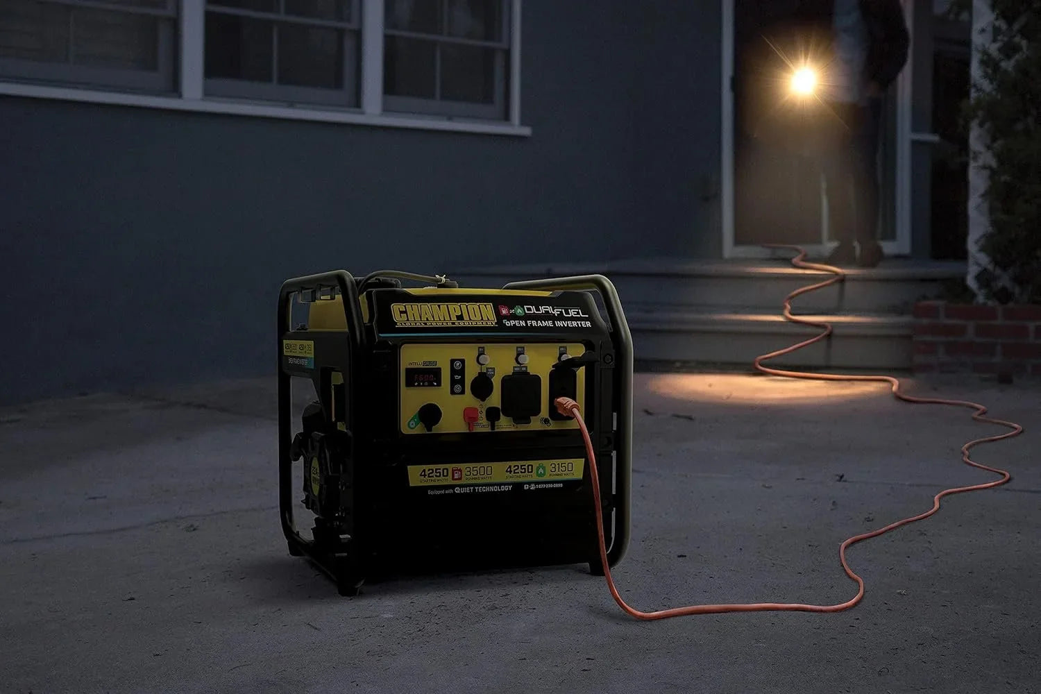 Champion 4250-Watt Dual Fuel RV Ready Open Frames Inverter Generators