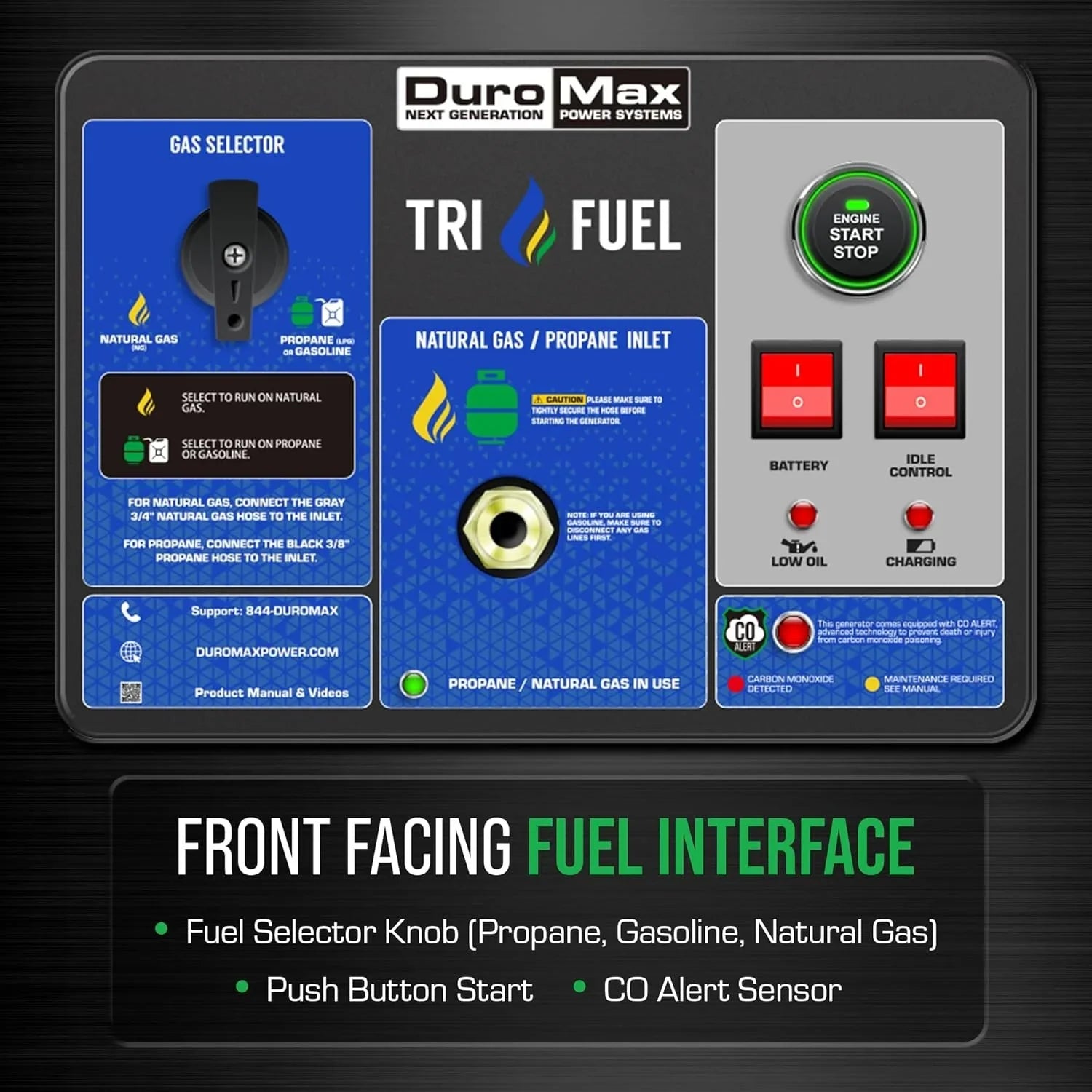 DuroMax 15,000-Watt Tri-Fuel Portables Generators XP15000HXT