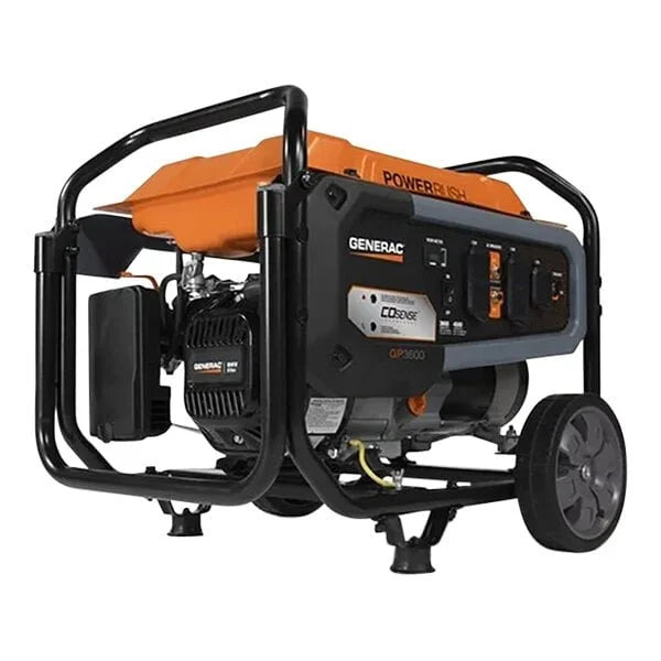 Generac GP Series GP3600 Gasoline-Powered Portables Generators with Recoil Pull Start 7721 – 3,600/4,500W, 120V