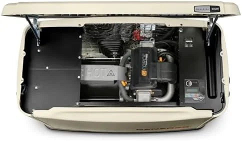 Generac Guardian 22kW Home Standby Generator with 200 Amp Transfer Switch, Durable All Aluminum, WiFi Enabled with G-Force Engine, Easy to Use, Whole House Powers Backups, Smart Outage Solution – Bisque