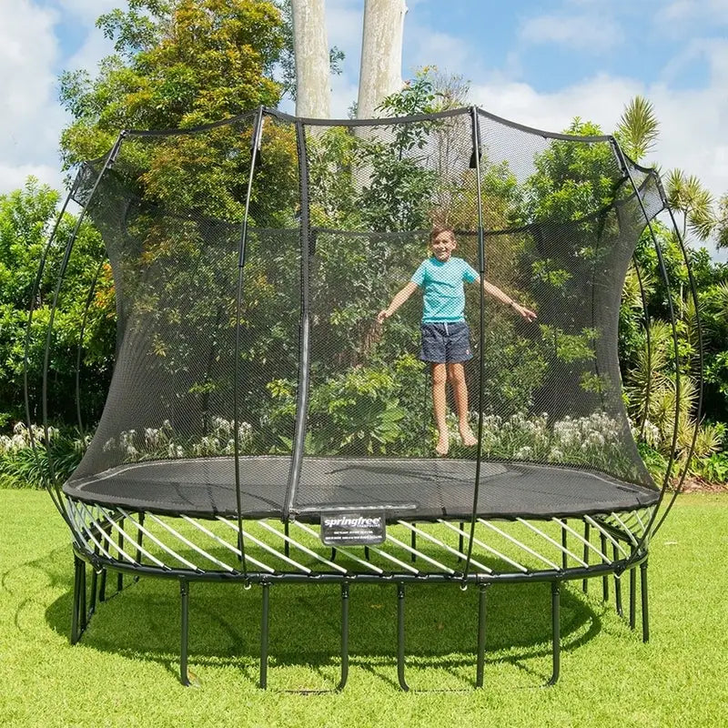 Springfree Kids 11 ft. Outdoor Large Square Trampoline with Enclosure