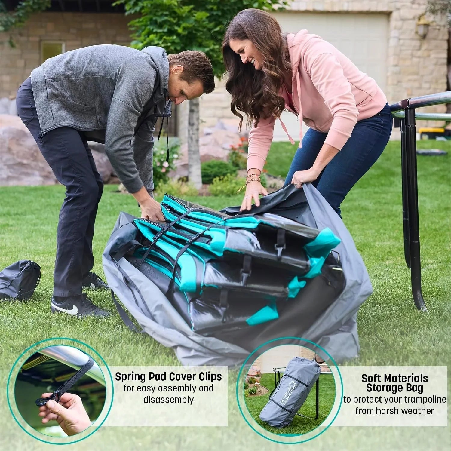 Skywalker Trampolines Rectangle Trampoline with Enclosure