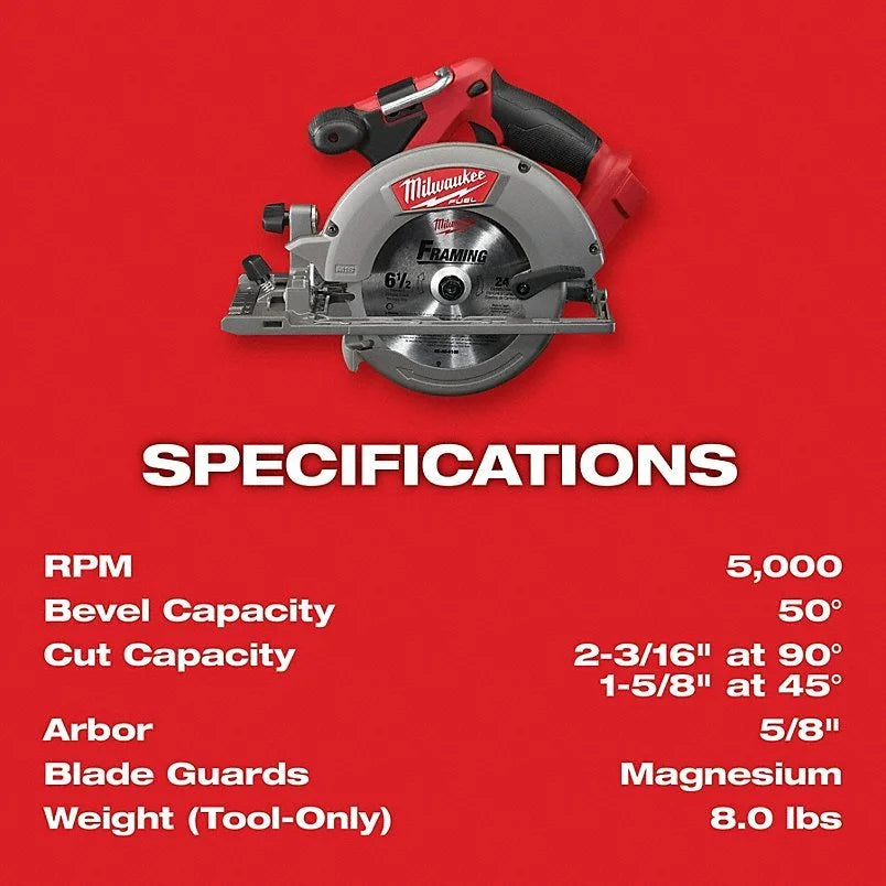 MILWAUKEE Cordless Tool Combination Kit: 7 Tools, 18 V DC Volt, Battery Included, M18 FUEL™, M18™