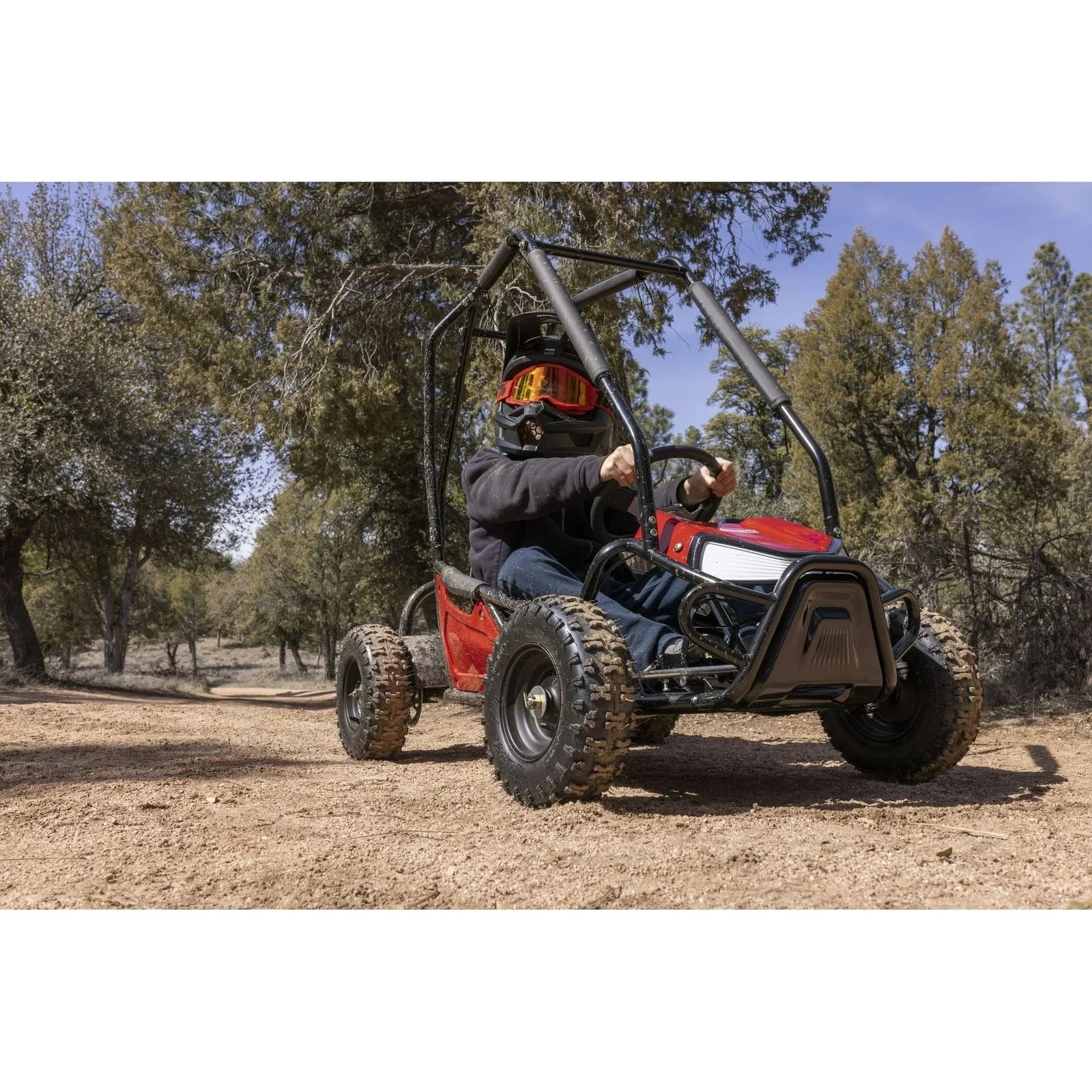 Coleman Powersports GK100 One-Seater Go Karts.