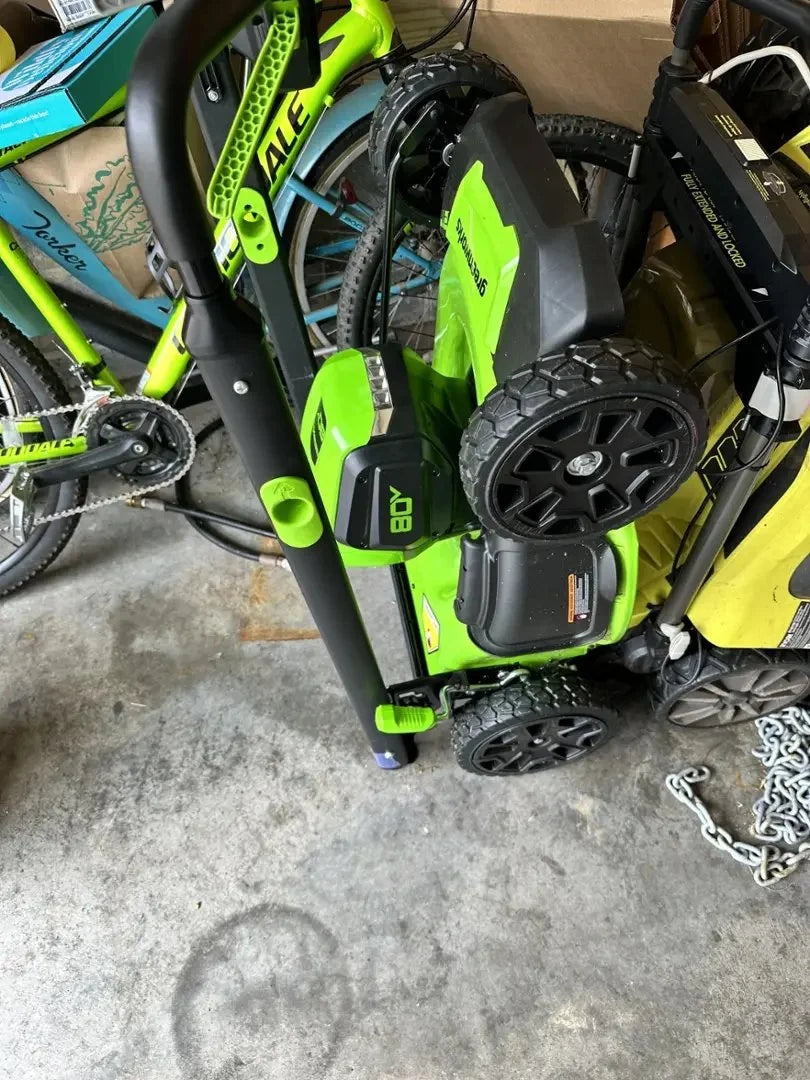Greenworks 80V 21-Inch Self-Propelled Lawn Mowers.