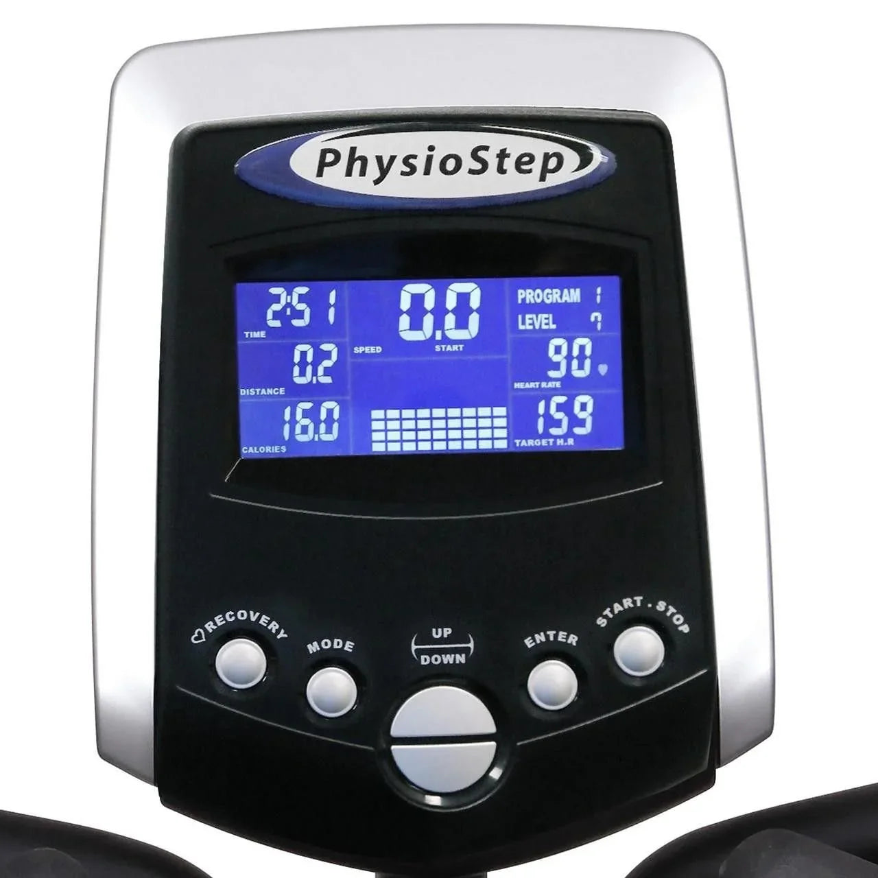 PhysioStep HXT Compact Recumbent Elliptical Cross Trainer with Fixed Seats.