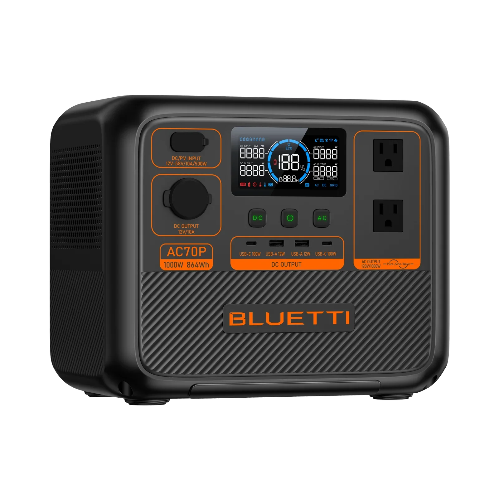 BLUETTI AC70P Portable Powers Stations | 1000W 864Wh