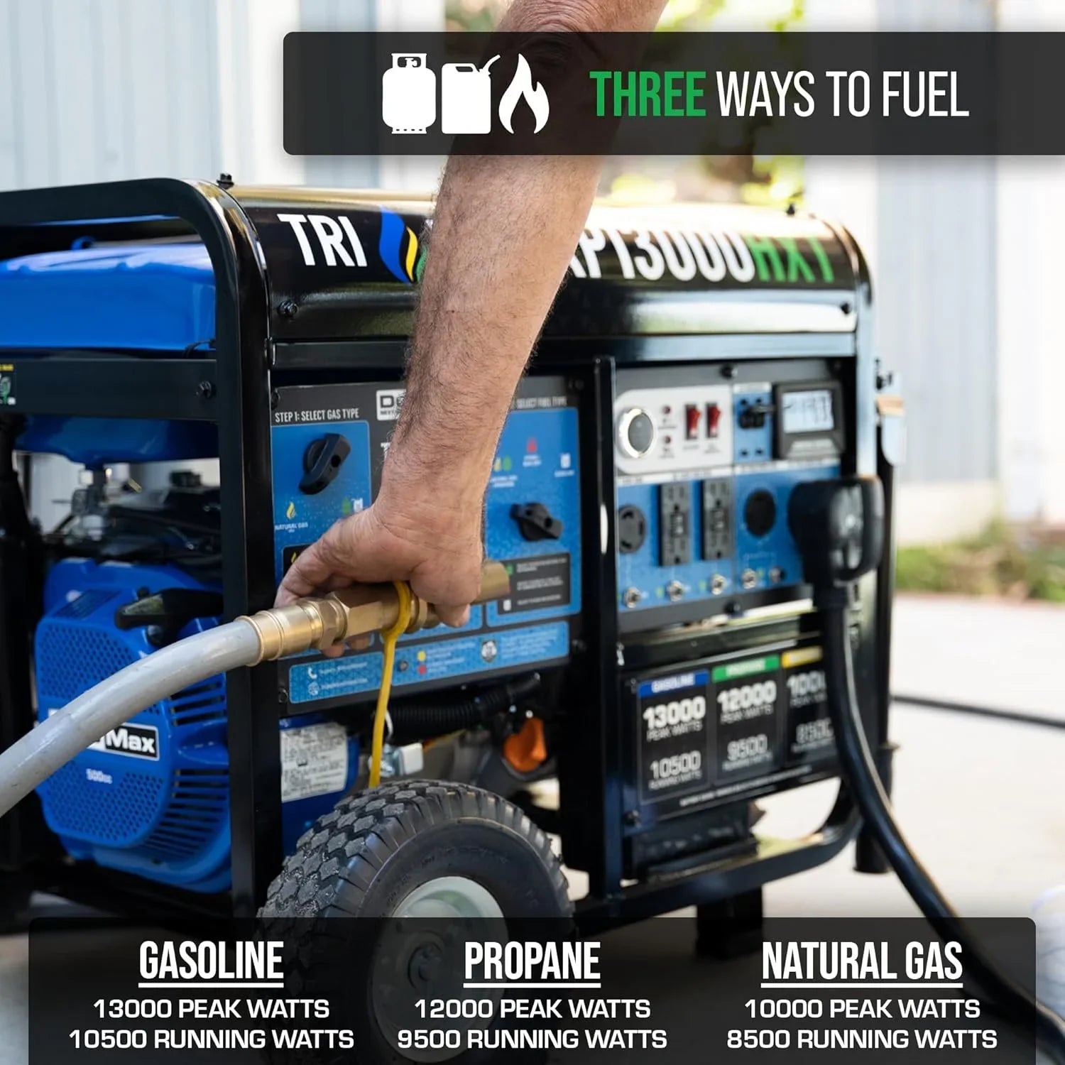 DuroMax 13,000 Watt Tri Fuel Portables HXT Generators XP13000HXT