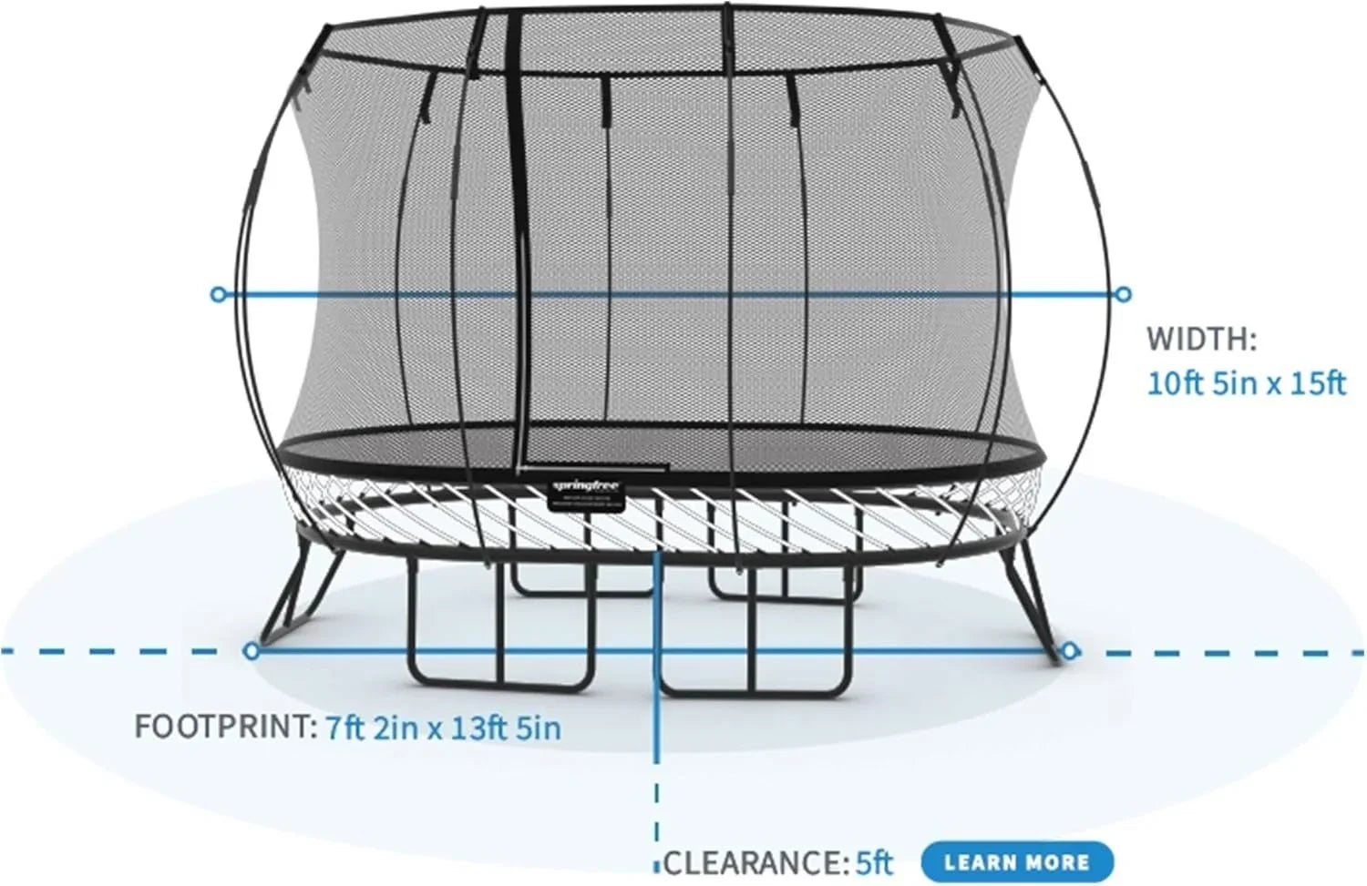 Trampolines Ireland Springfree Trampoline 8 x 13ft Oval