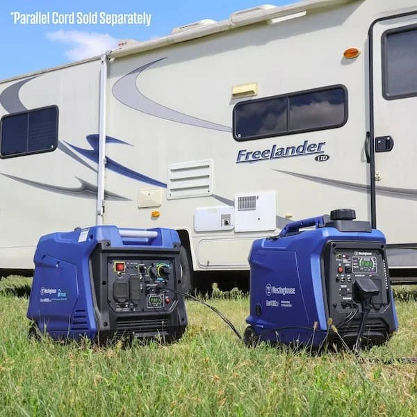 4,000-Watt Gas Powered Portable Inverter Generator with Recoil Start, LED Data Centers.