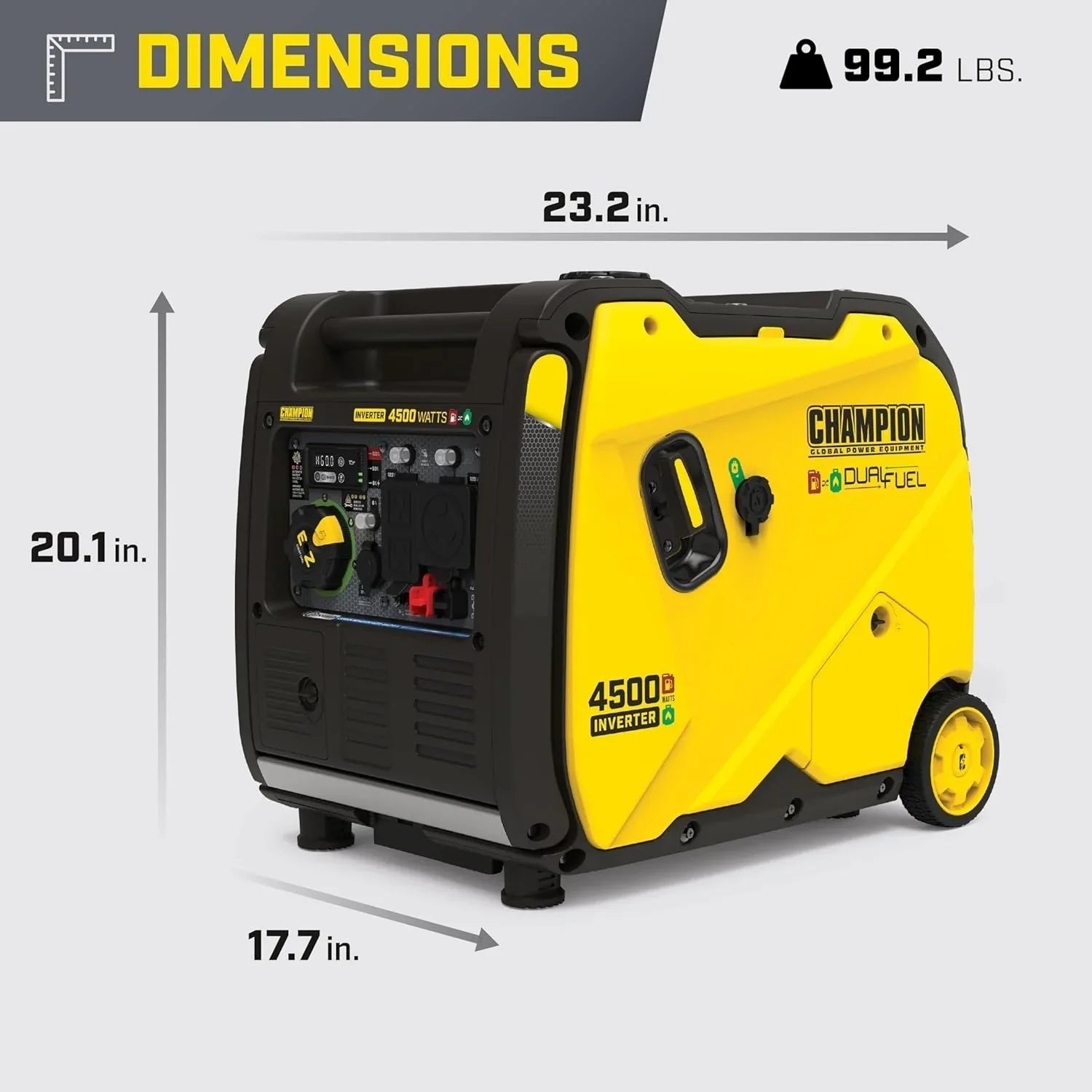 Champion 4,500-Watt Portable Dual Fuel Inverters Generators 200991