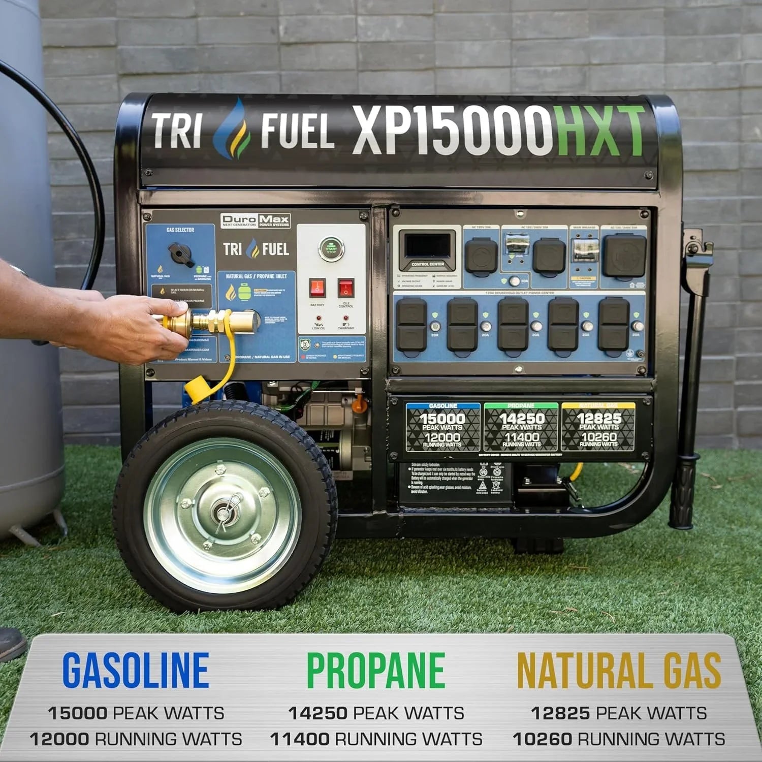 DuroMax 15,000-Watt Tri-Fuel Portables Generators XP15000HXT