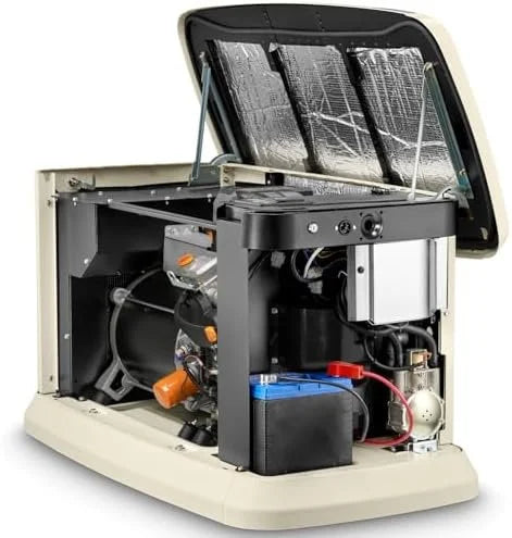 Generac Guardian 22kW Home Standby Generator with 200 Amp Transfer Switch, Durable All Aluminum, WiFi Enabled with G-Force Engine, Easy to Use, Whole House Powers Backups, Smart Outage Solution – Bisque