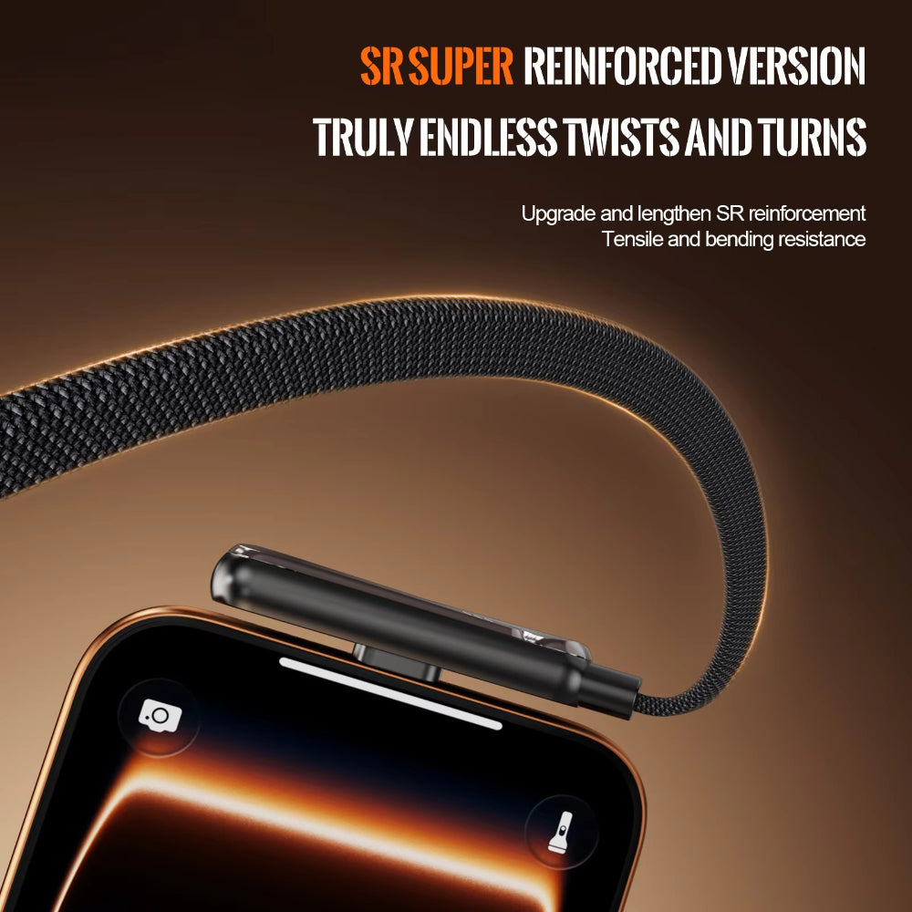 Invisible Charging Cable with Bracket, Type-C to Type-C, 240W PD Fast Charging Cable, 360-Degree Rotatable Adjustable Metal Bracket, Fully Compatible with Mobile Phone Charging Cables