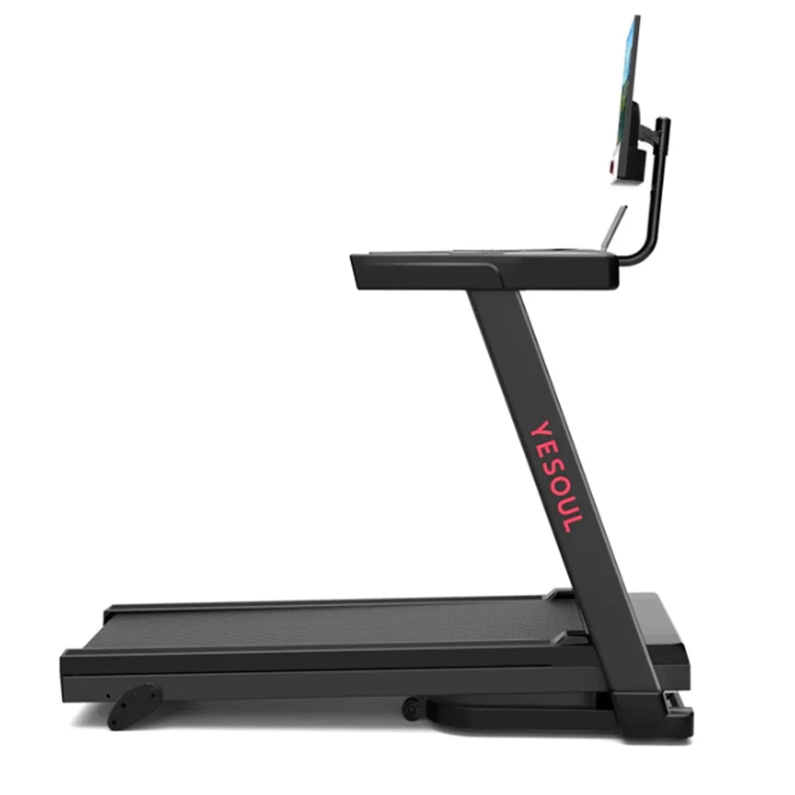 Yesoul T1M Plus Smart Folding Treadmill with 21.5 inch Touchscreen, Brushless Quiet Motor, 3-Level Incline, 9 Mph, App Sync &amp; Space-Saving Design for