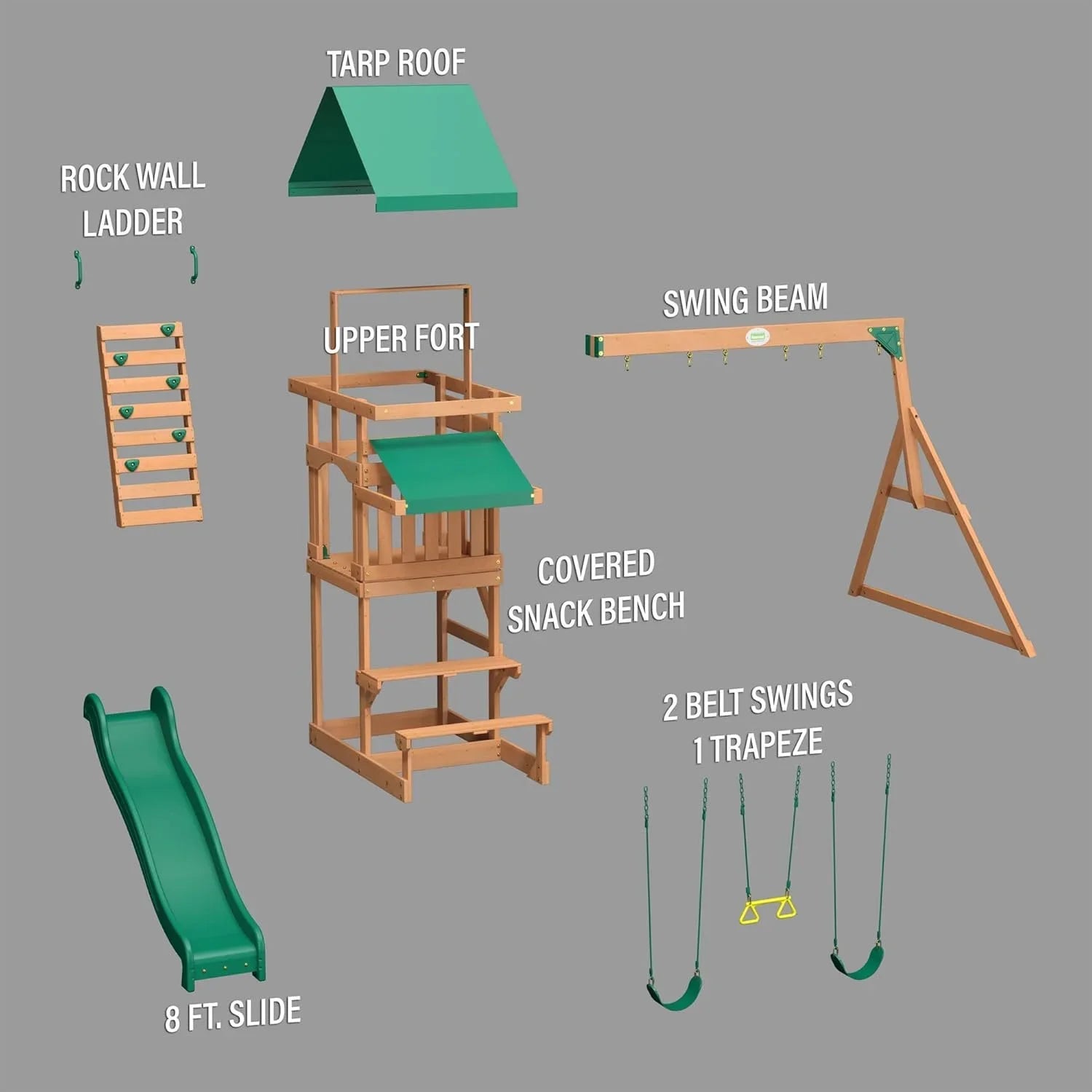 Backyard Discovery Belmont All Cedar Swing Set