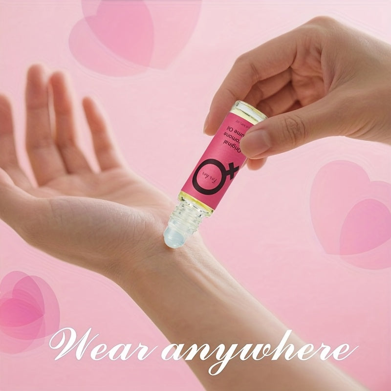 2pcs HEYXI Women's Pheromone Perfume Roll-On - Long-Lasting Suitable for Dating, Alcohol-Free Fruity Floral Perfume Oil with Pheromone, Discreet Roll-On Applicator for Daily Use, Parties & Romantic Gifts