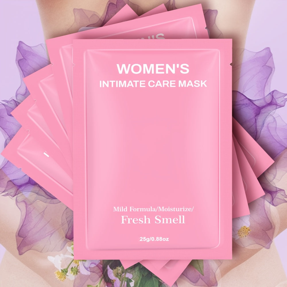 5pcs Women's Intimate Care Mask, Contains Various Plant Extracts, T-zone Mask, Moisturizing, Even Light Beige, Fresh Smell, Suitable for All Skin Types.