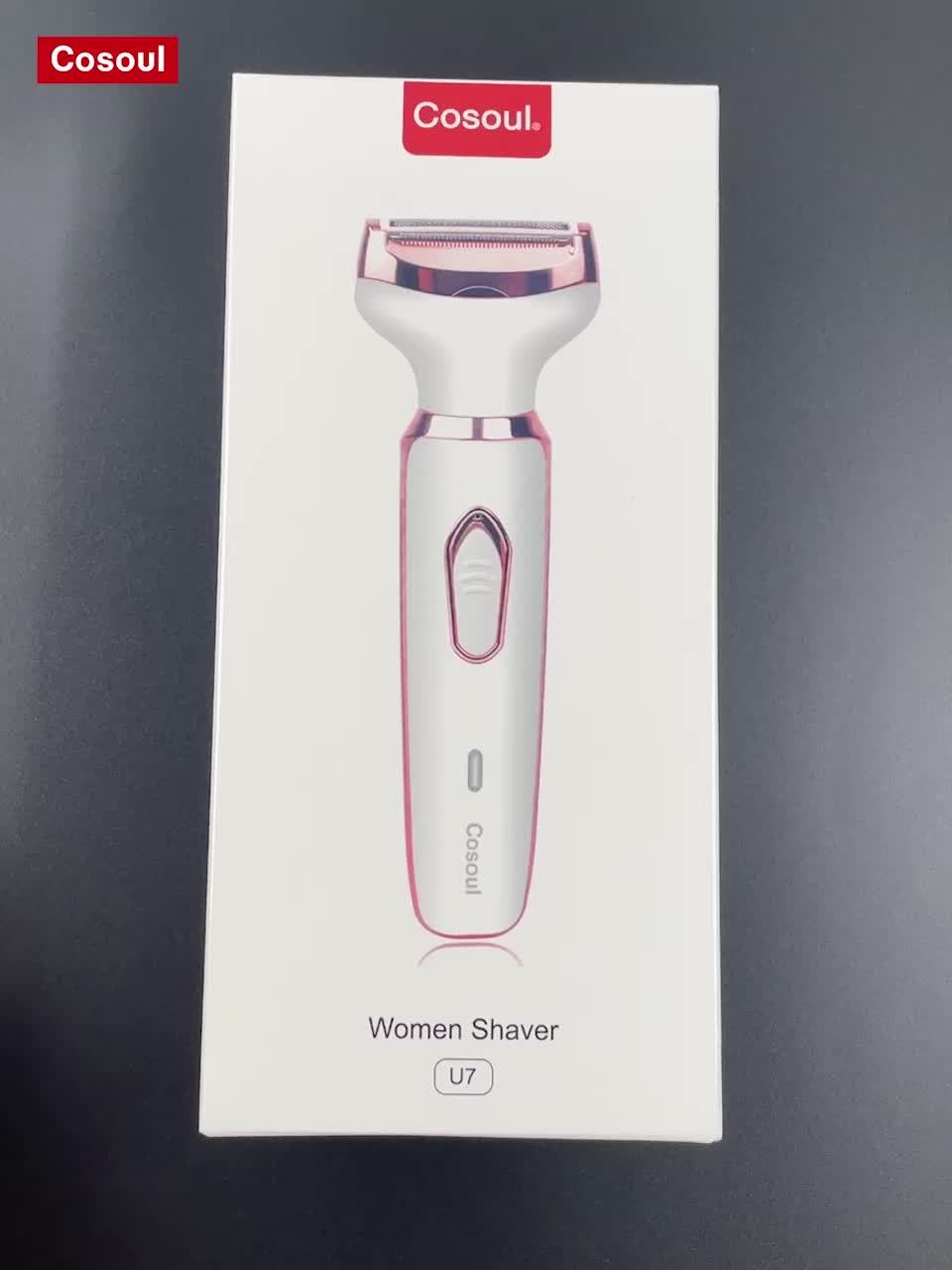 Cosoul 4-in-1 Electric Hair Remover for Women - Portable Manual & Voluminous Hair Removal, USB Rechargeable Battery, Face, Arms, Legs, Body - Painless & Portable Hair Removal Tool, Hair Remover Electric, Facial Hair Removal, Sleek Design, Versatile Hair T