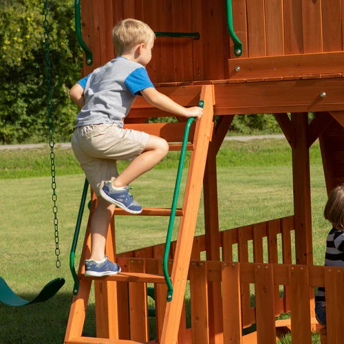 Backyard Discovery Skyfort II Cedar Wood Swing Set
