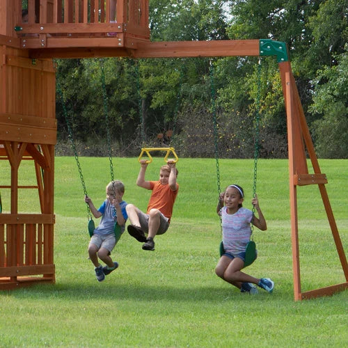 Backyard Discovery Skyfort II Cedar Wood Swing Set