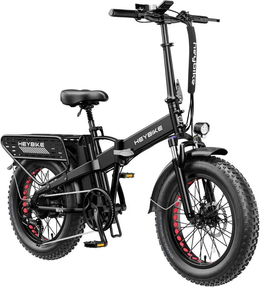 Heybike Fat Tire Mountain Electric Bikes, 1200 W, 45 Miles, 1~3 Pedal Assist, Greys