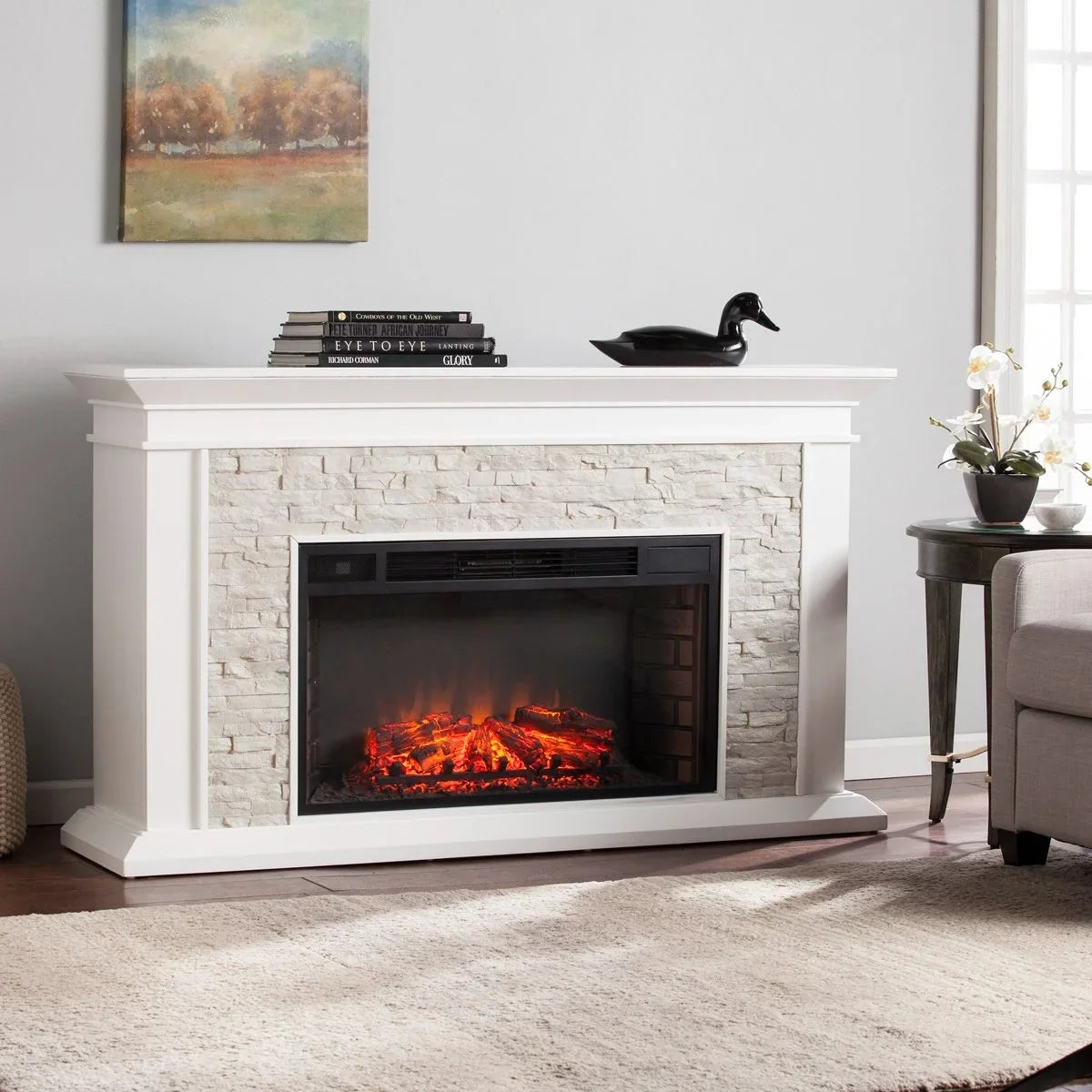 Ceonna Electric Fireplace Winstons Porter Finish