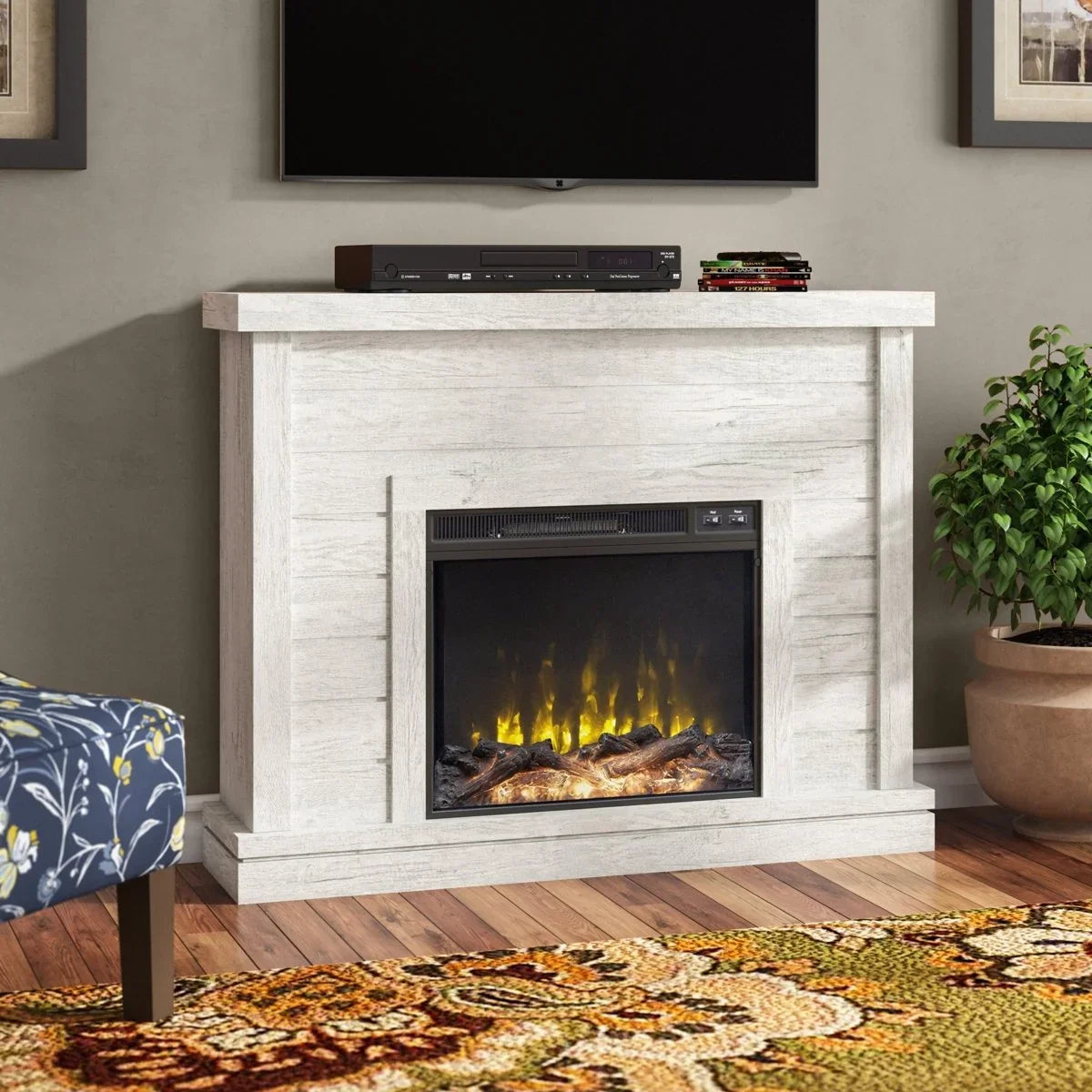 Alaya Wall Mounted Electric Fireplace Sands &amp; Stable Finishs