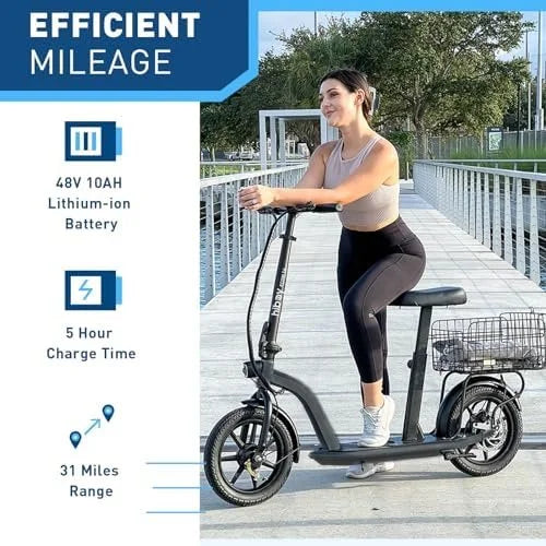 Hiboy MAX Pro Electric Scooter, 46.6 Mi Long Range, 22 MPH Power by 650W MAX Motor, 11” Pneumatic Tires, Split Hub Design, Dual Suspensions, 265lbs MAX Load, Commuting Electric Scooters for Adults