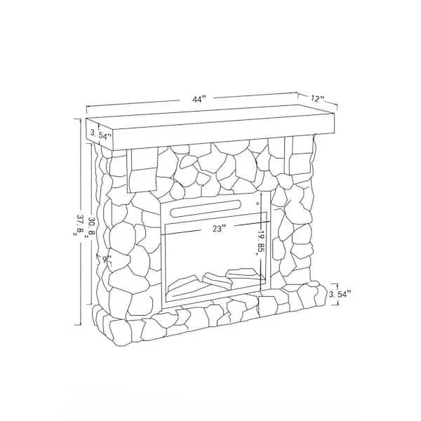 Festivo 44 in. Freestanding Electrics Fireplaces