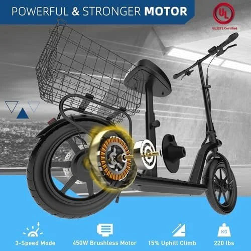 Hiboy MAX Pro Electric Scooter, 46.6 Mi Long Range, 22 MPH Power by 650W MAX Motor, 11” Pneumatic Tires, Split Hub Design, Dual Suspensions, 265lbs MAX Load, Commuting Electric Scooters for Adults