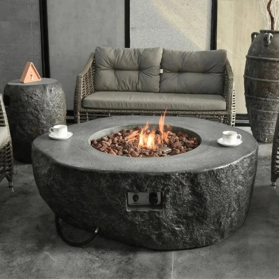 Elementi Boulder Outdoor Fire Pits Tables