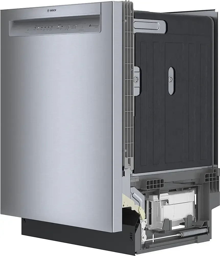 Bosch – 100 Series 24″ Front Control Smarts Built-In Hybrid Tub Dishwashers with PureDry, 50 dBA – Stainless Steel