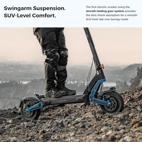 Ausom 2000W Dual Motor Folding Electric Scooter for Adults, Off Road Dual Motor E-Scooter with E-ABS and Duals Disc Brakes, 40Mph Top Speed, 56 Miles Max Ranges