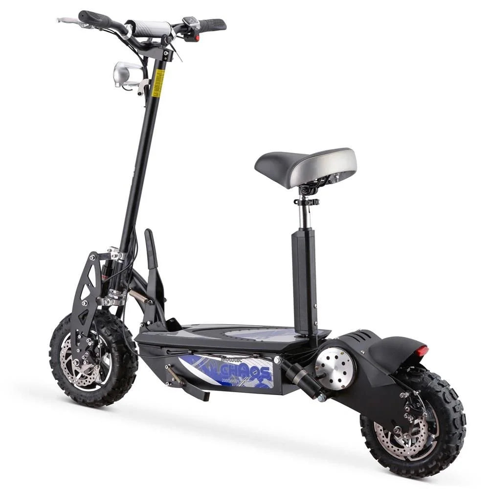 MotoTec Chaos 2000w 60v Lithium Electric Scooters Blacks