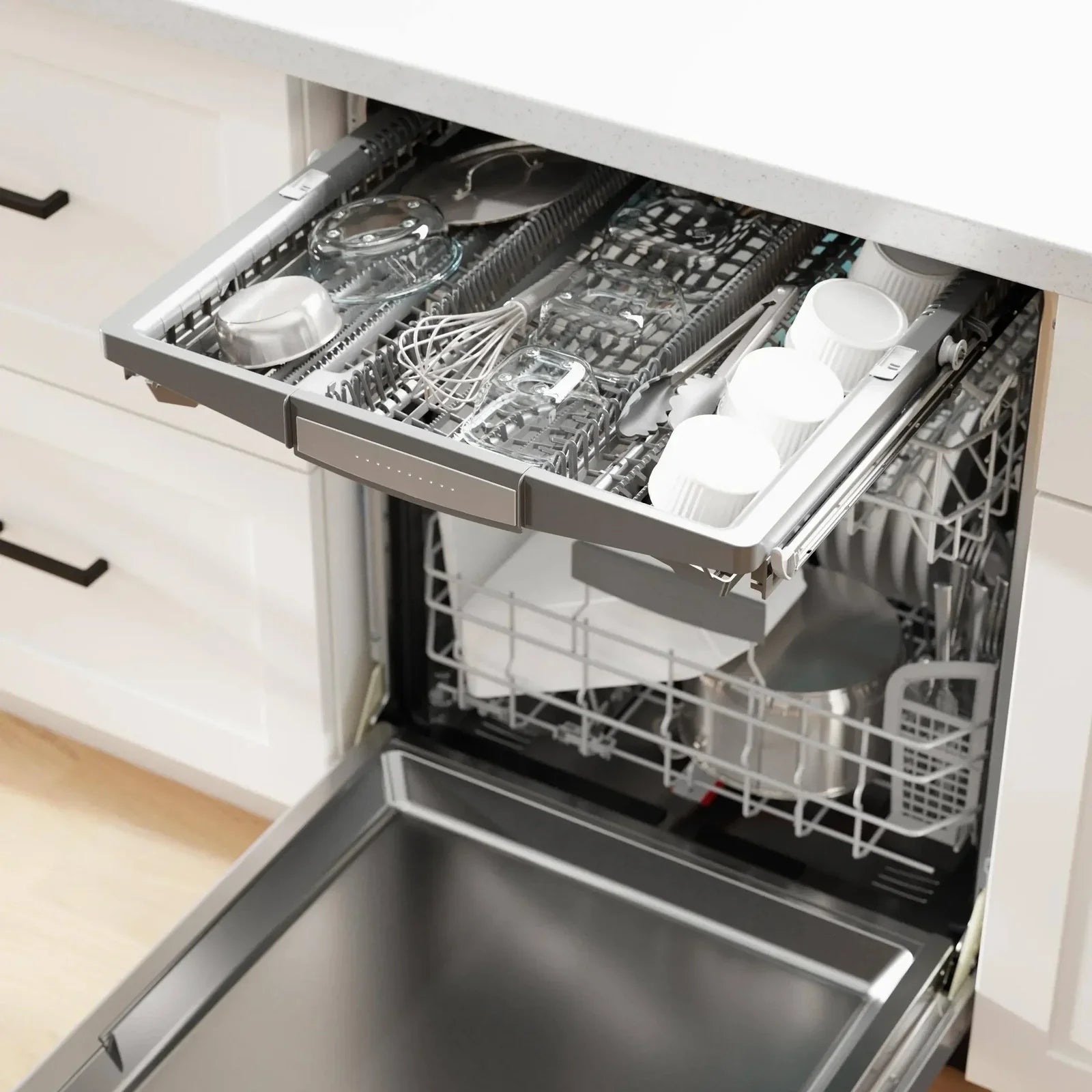 Bosch 800 Series 24 in. Top Control Smart Dishwashers with 42 dBa Sound Level, 3rd-Rack, CrystalDry &amp; Pockets – Stainless Steel