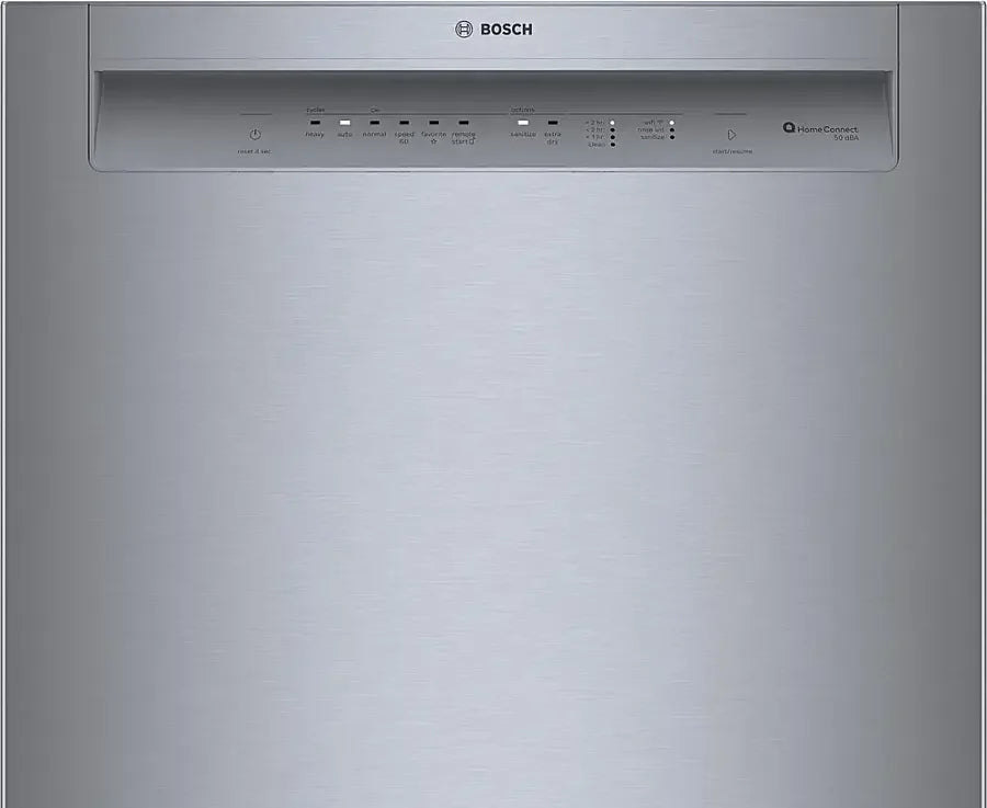 Bosch – 100 Series 24″ Front Control Smarts Built-In Hybrid Tub Dishwashers with PureDry, 50 dBA – Stainless Steel