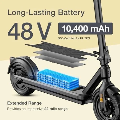 Electric Scooter – VX2 PRO Swiss Engineered Electric Scooters for Adults – 1300W Peak Power 22, 28, 37-Mile Ranges, IPX6 Water Resistant Fast Electrics Scooter – 24 Months Supports