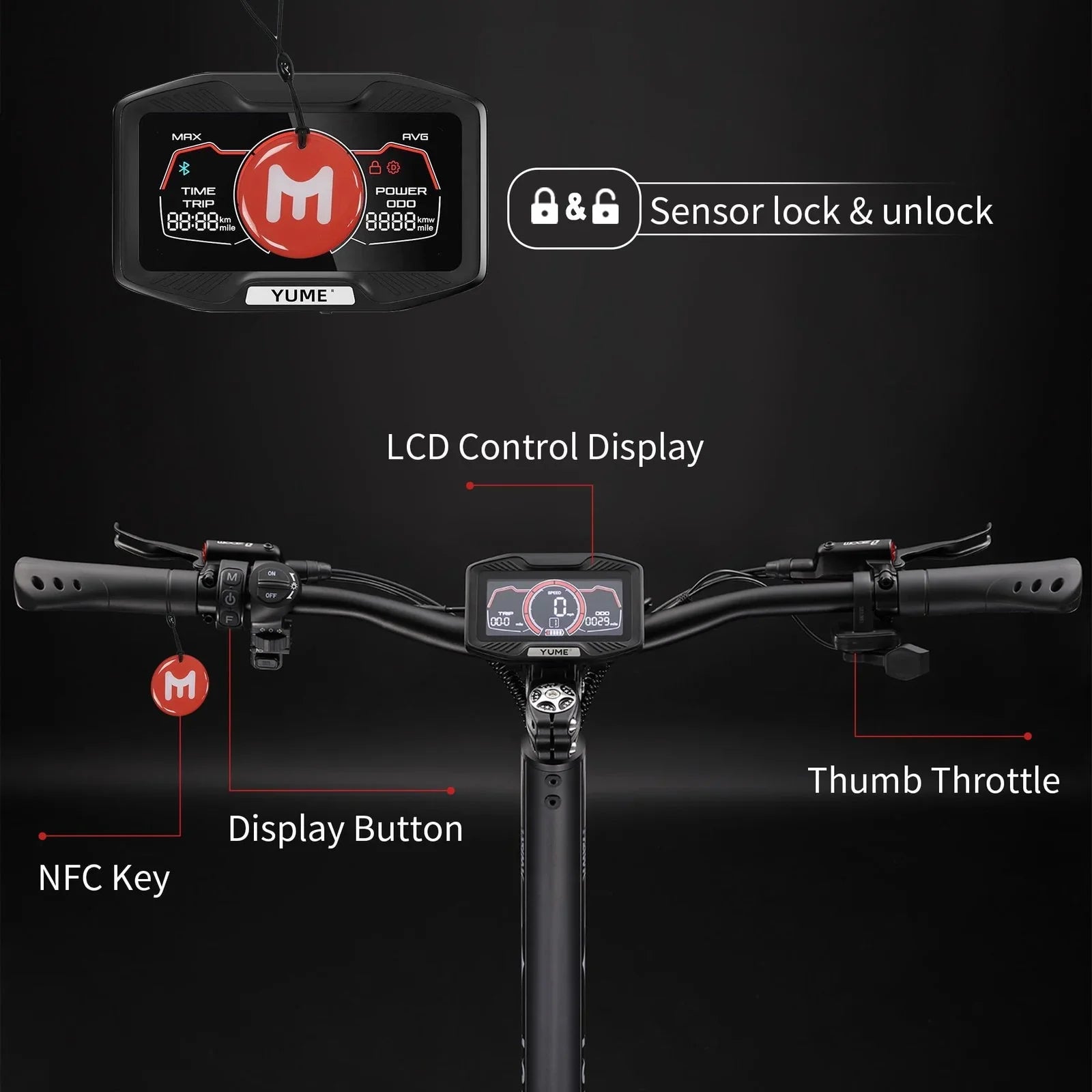 M YUME SCOOTER Hawk Dual Motor Electrics Scooters for Adults 2400W 43MPH 43Miles Long Rang E-Scooters