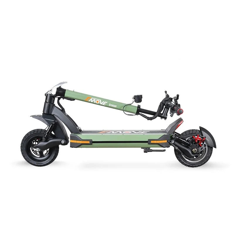 EMOVE Cruiser V2 – 52V and 60V Quad Suspension 62-Mile Long-Range Scooters.