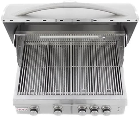 Blaze 32 Inch 4-Burner LTE Gas Grills with Rear Burner and Built-in Lighting System