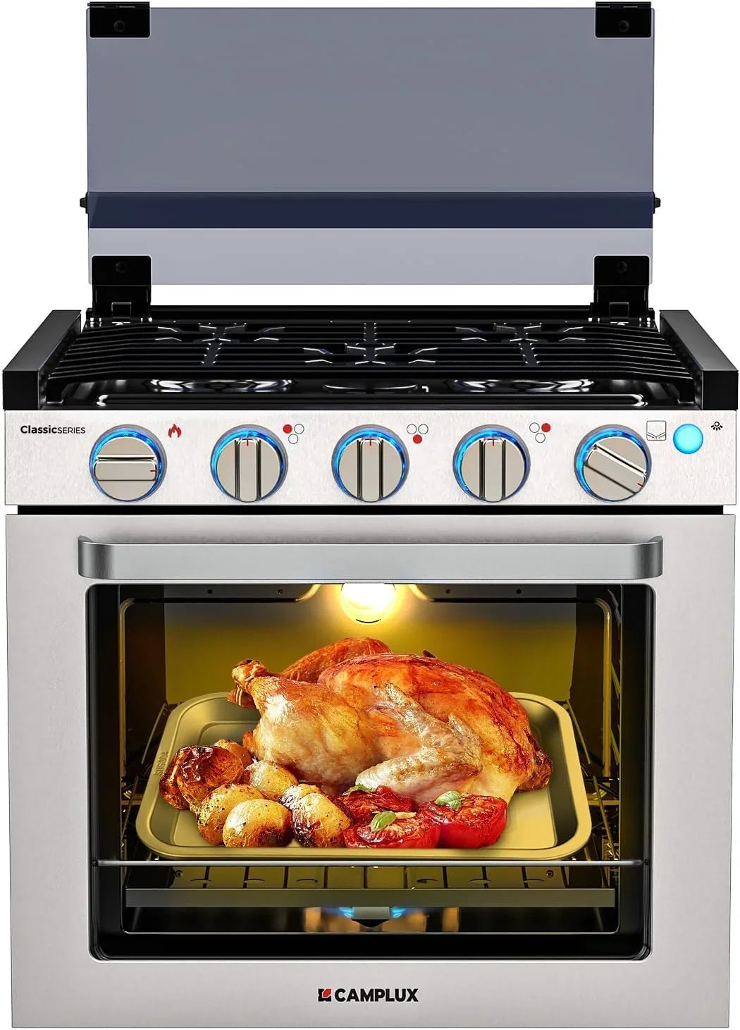 Camplux 21 Inches RV Stove Gas Range Oven 3 Burners Cooktops