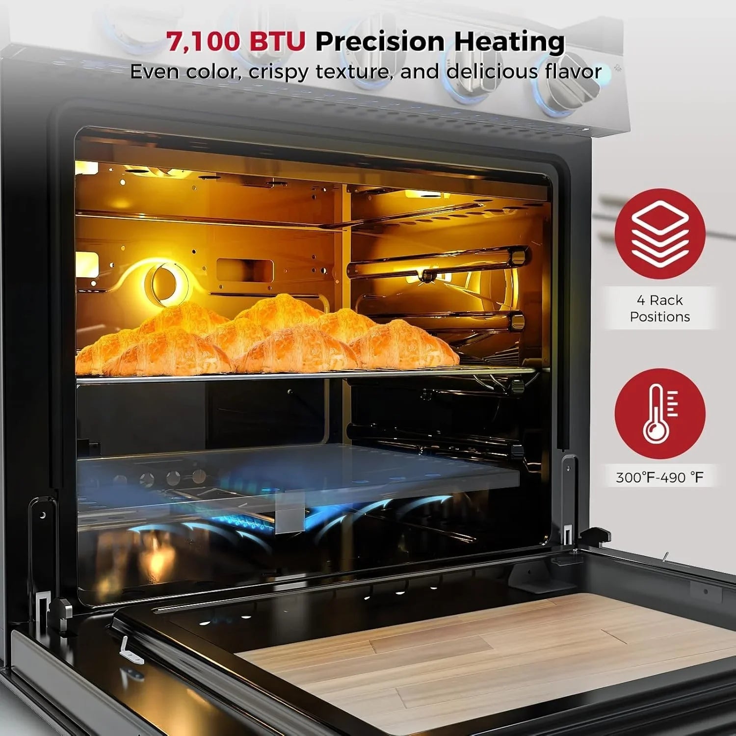 Camplux 21 Inches RV Stove Gas Range Oven 3 Burners Cooktops