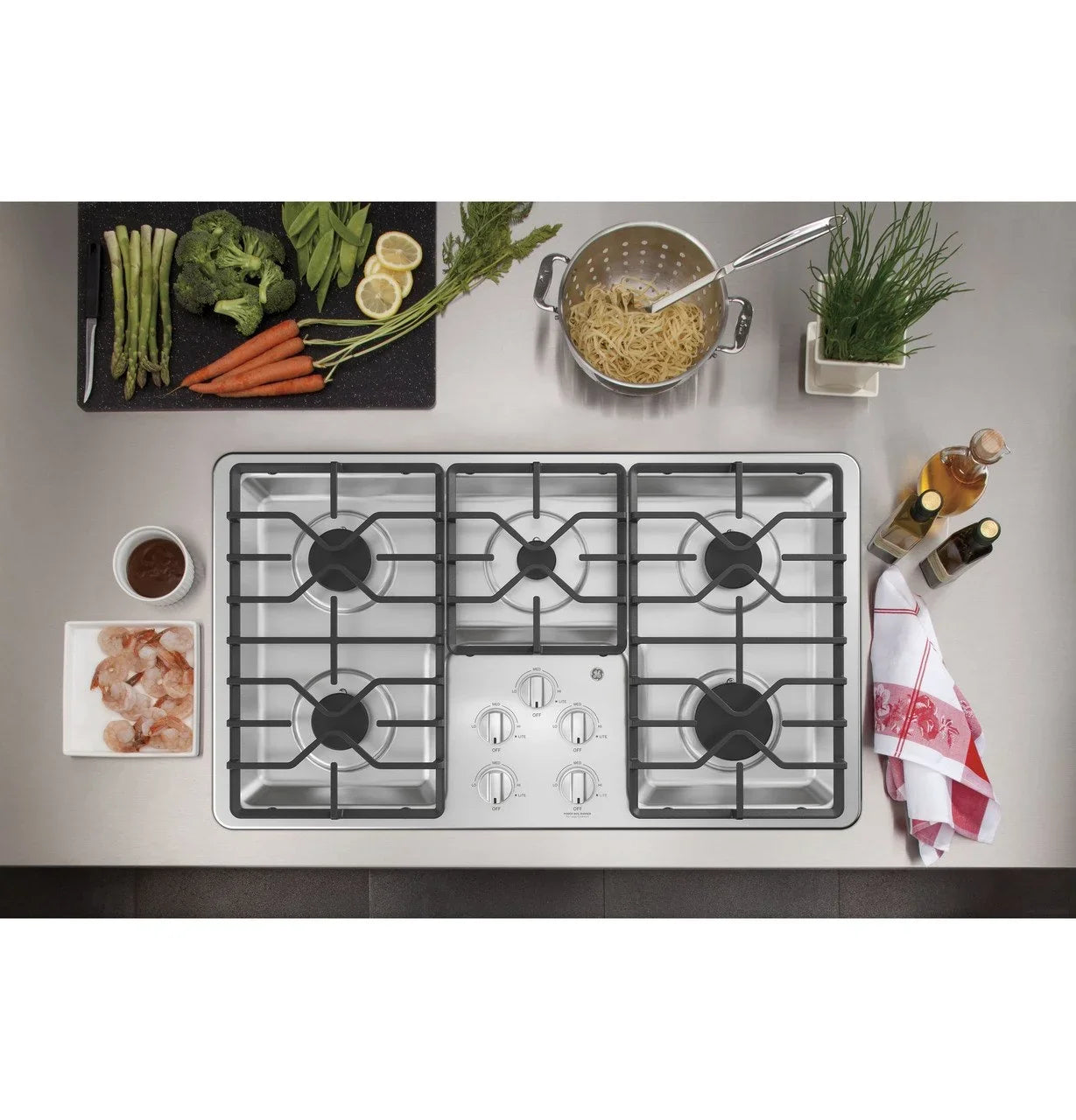 GE 36″ Built-In Gas Cooktops JGP3036SLSS